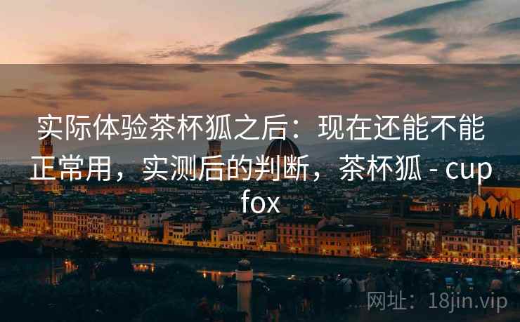 实际体验茶杯狐之后：现在还能不能正常用，实测后的判断，茶杯狐 - cupfox
