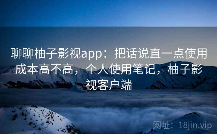 聊聊柚子影视app：把话说直一点使用成本高不高，个人使用笔记，柚子影视客户端