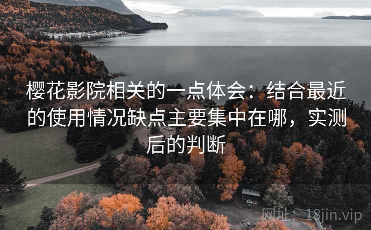樱花影院相关的一点体会：结合最近的使用情况缺点主要集中在哪，实测后的判断