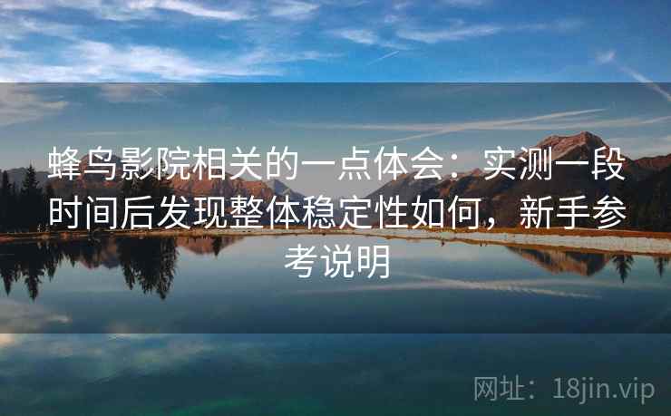 蜂鸟影院相关的一点体会：实测一段时间后发现整体稳定性如何，新手参考说明